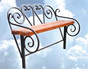 Скамейки и столы из металла