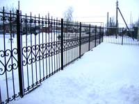 Забор металлический кованный