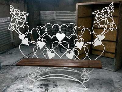 кованная лавочка 