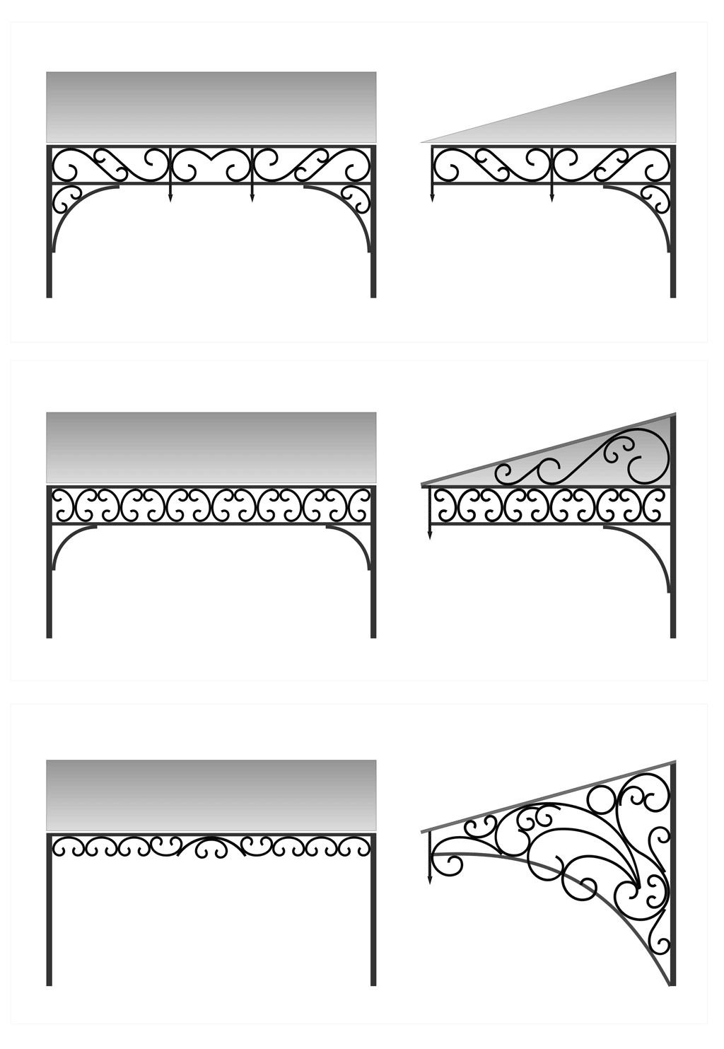 Каталог металлические козырьки