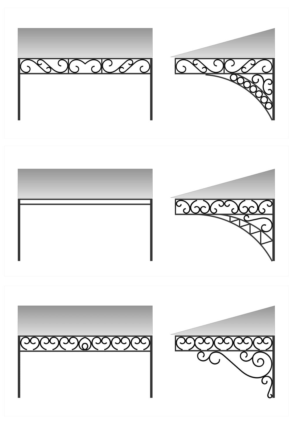 Каталог металлические козырьки