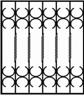 Металлические решетки на окна вариант 13 