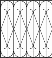 Металлические решетки на окна вариант 15 
