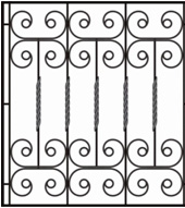 Металлические решетки на окна вариант 16 