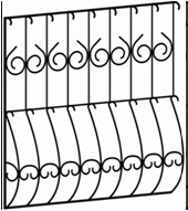 Металлические решетки на окна  вариант 17