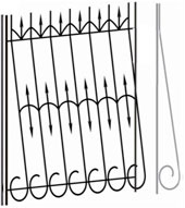 Металлические решетки на окна вариант 19 