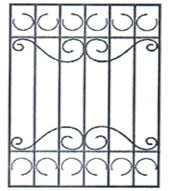 Металлические решетки на окна вариант 21 