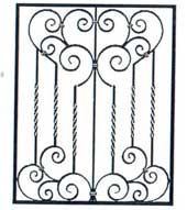 Металлические решетки на окна вариант 34 