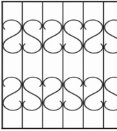 Металлические решетки на окна вариант 4 