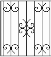 Металлические решетки на окна вариант 6 