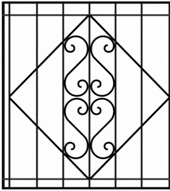 Металлические решетки на окна вариант 7 