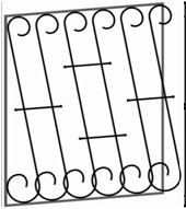 Металлические решетки на окна вариант 8 
